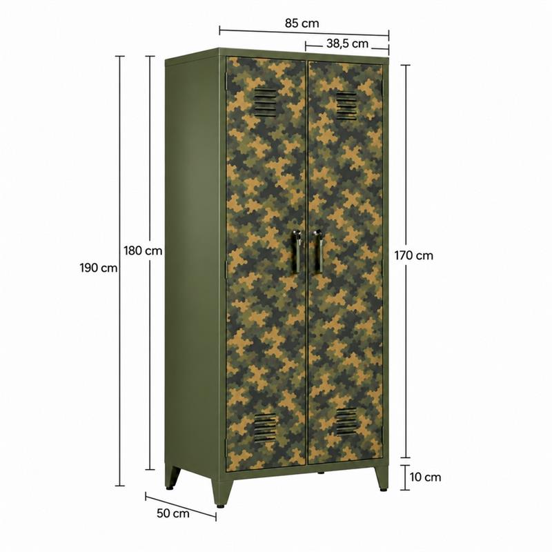 Armadio sporco pulito camouflage 85x50x190 cm - Yumi