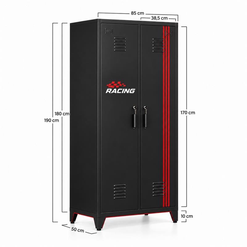 Armadio sporco pulito racing 85x50x190 cm - Yumi
