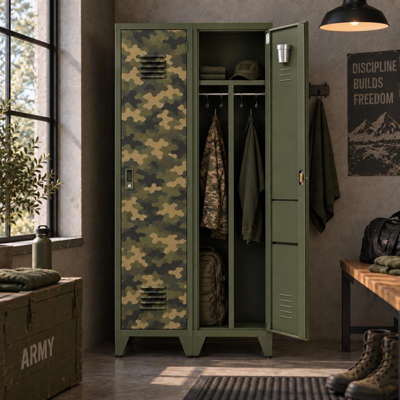 Armadio sporco pulito camouflage 38x45x190 cm - Yumi