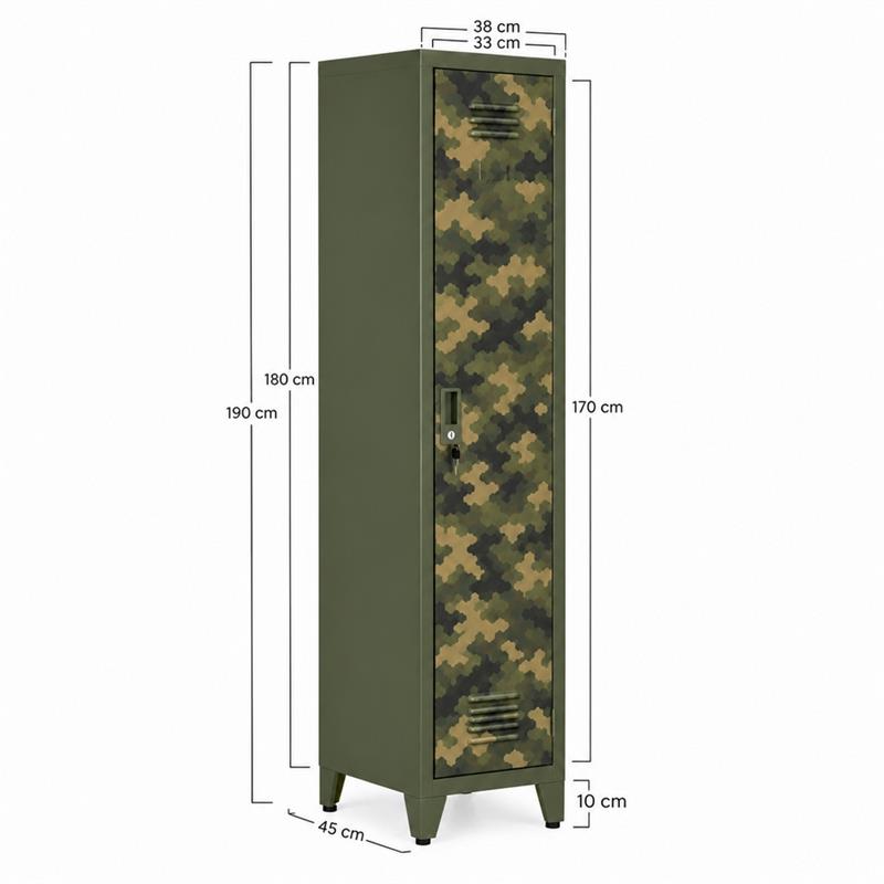 Armadio sporco pulito camouflage 38x45x190 cm - Yumi