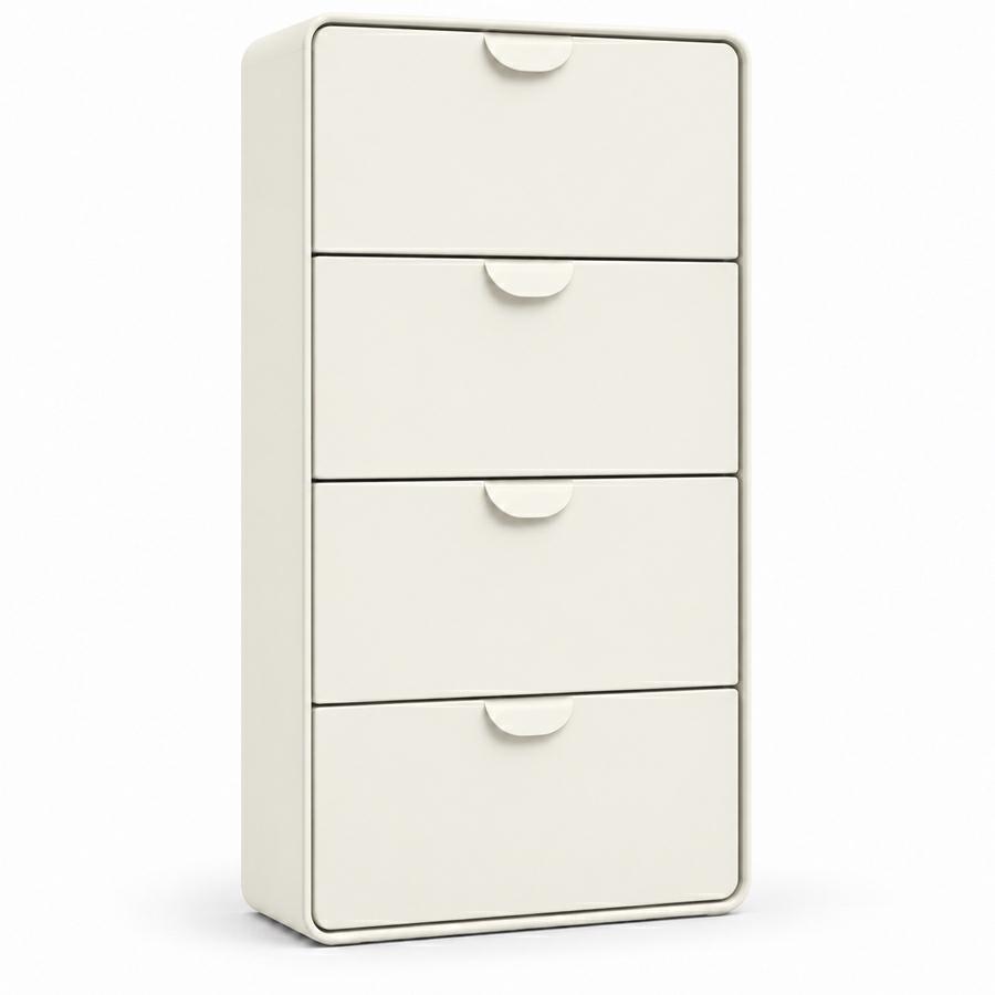Scarpiera 4 cassetti bianca 80x14,5x136 cm - Mark