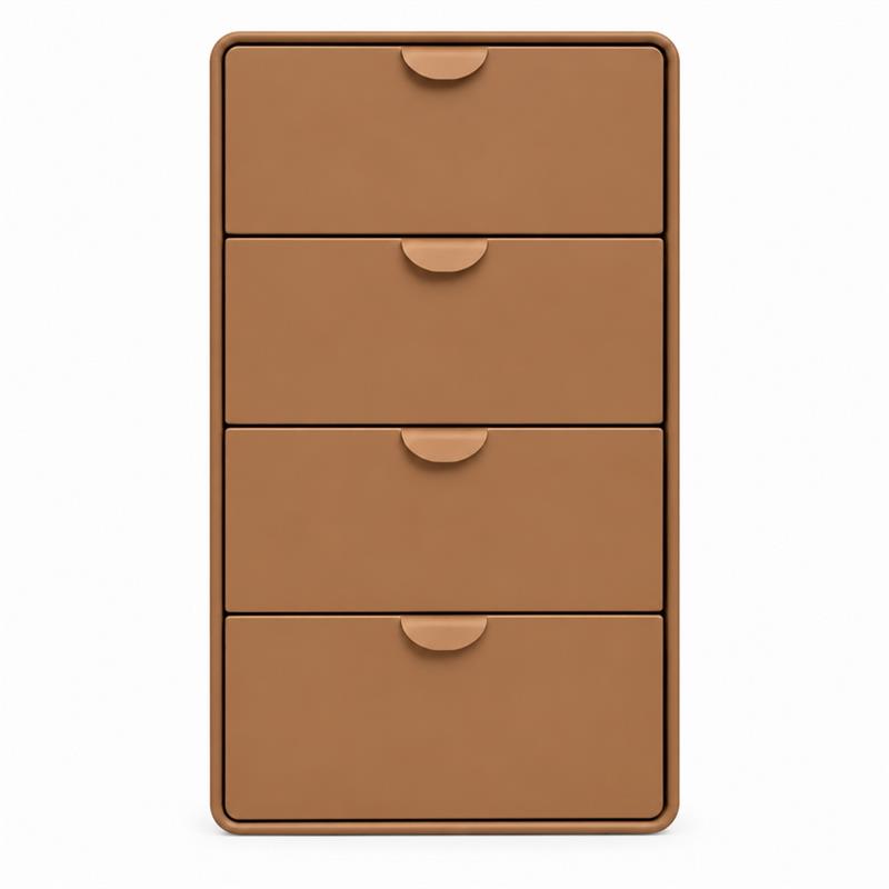 Scarpiera 4 cassetti color mattone 80x14,5x136 cm - Mark