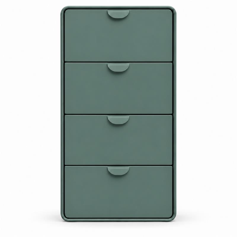 Scarpiera 4 cassetti verdone 80x14,5x136 cm - Mark