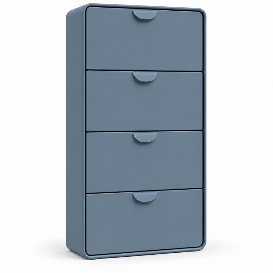 Scarpiera 4 cassetti ceruleo 80x14,5x136 cm - Mark
