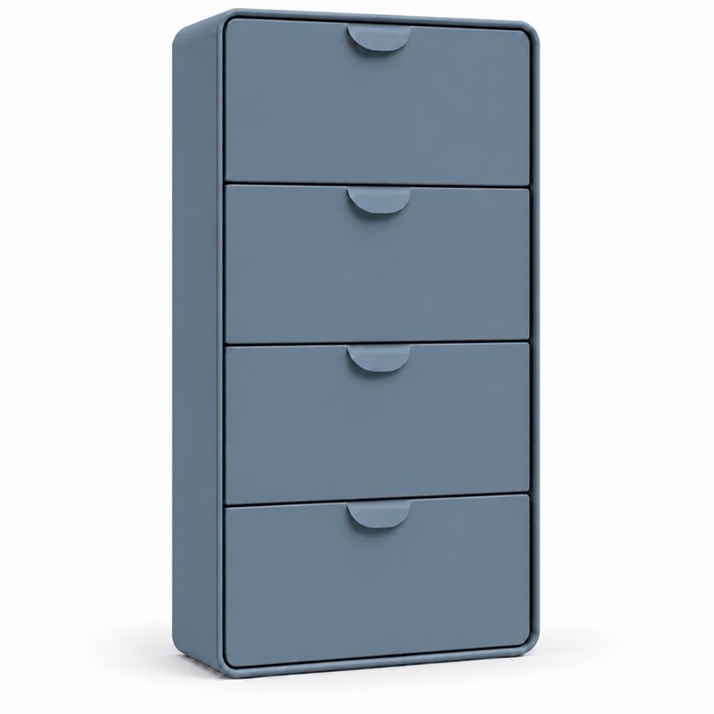 Scarpiera 4 cassetti ceruleo 80x14,5x136 cm - Mark