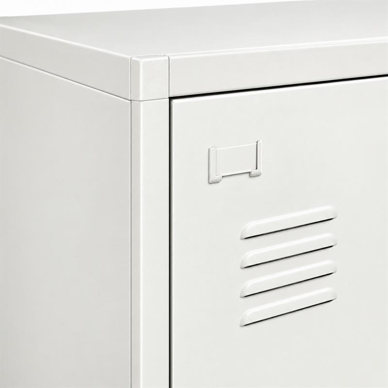 Armadio metallico sporco-pulito bianco 2 ante 5 ripiani 85x50x190cm