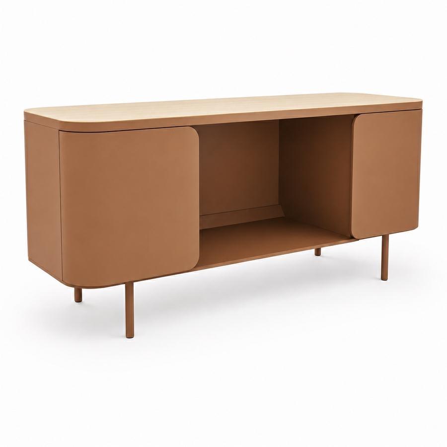 Mobile tv 2 ante color mattone 165x40x53 cm - Mark