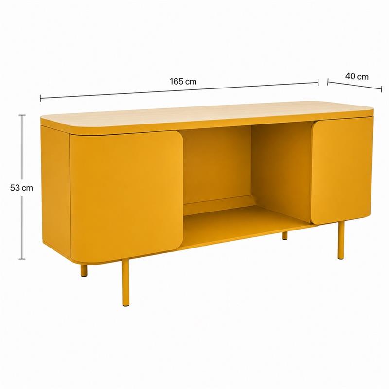 Mobile tv 2 ante senape 165x40x53 cm - Mark