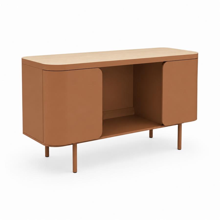 Mobile tv 2 ante color mattone 116x40x53 cm - Mark