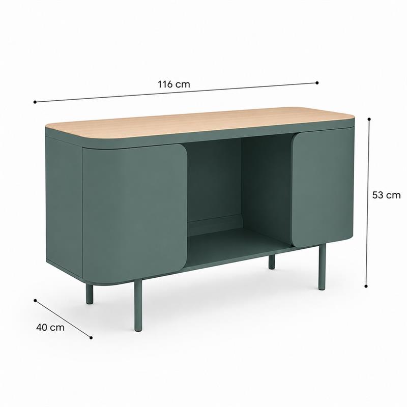 Mobile tv 2 ante verdone 116x40x53 cm - Mark