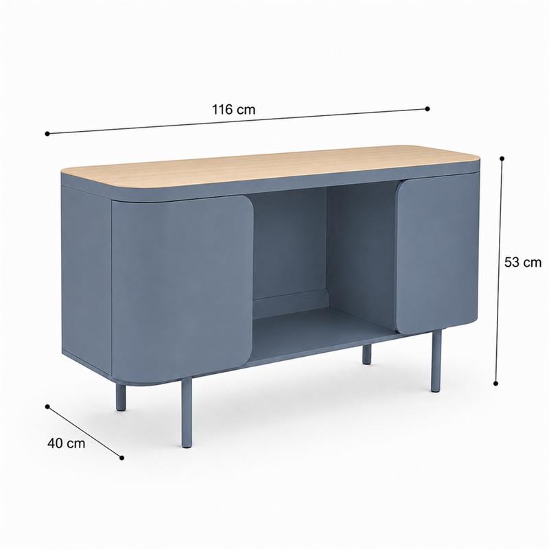 Mobile tv 2 ante ceruleo 116x40x53 cm - Mark