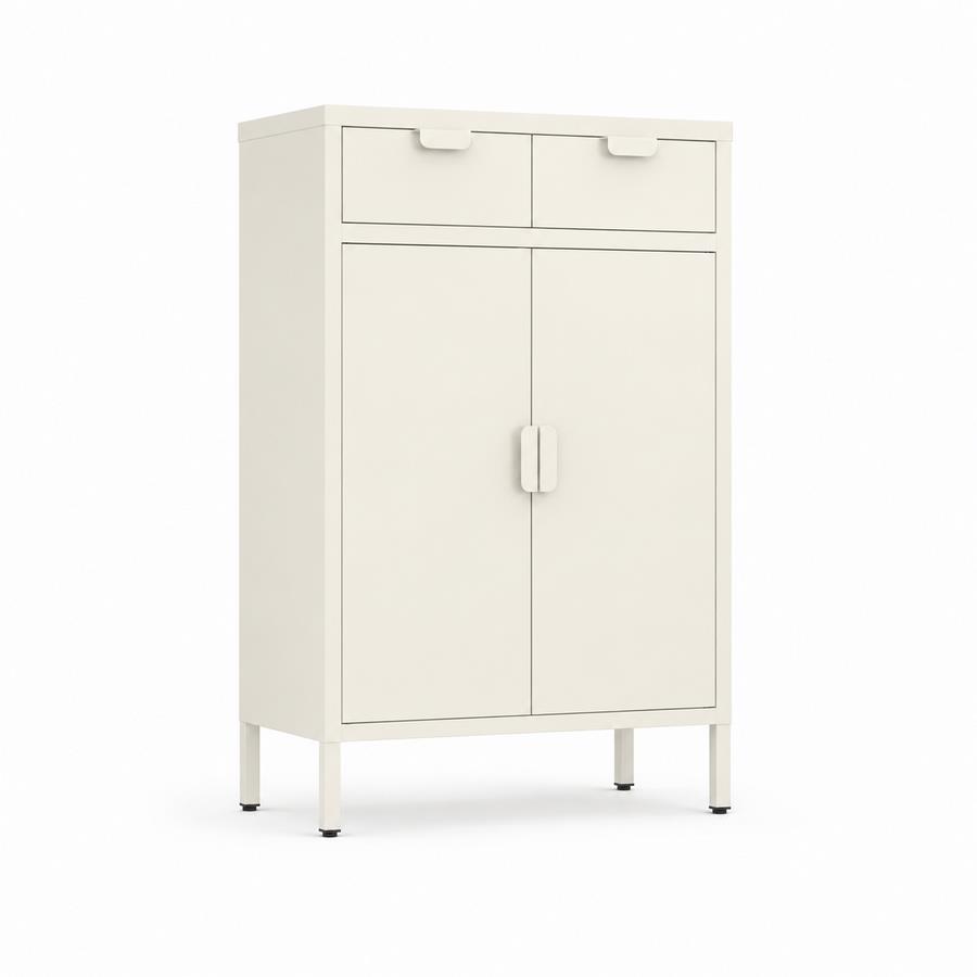Credenza 2 ante e 2 cassetti avorio 70x30x90 cm - Pop