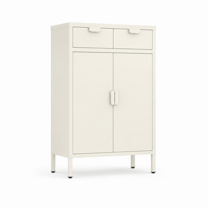 Credenza 2 ante e 2 cassetti avorio 70x30x90 cm - Pop