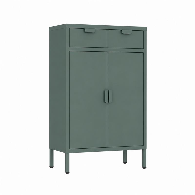 Credenza 2 ante e 2 cassetti verdone 70x30x90 cm - Pop