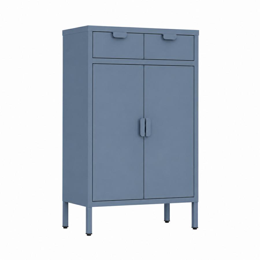 Credenza 2 ante e 2 cassetti ceruleo 70x30x90 cm - Pop