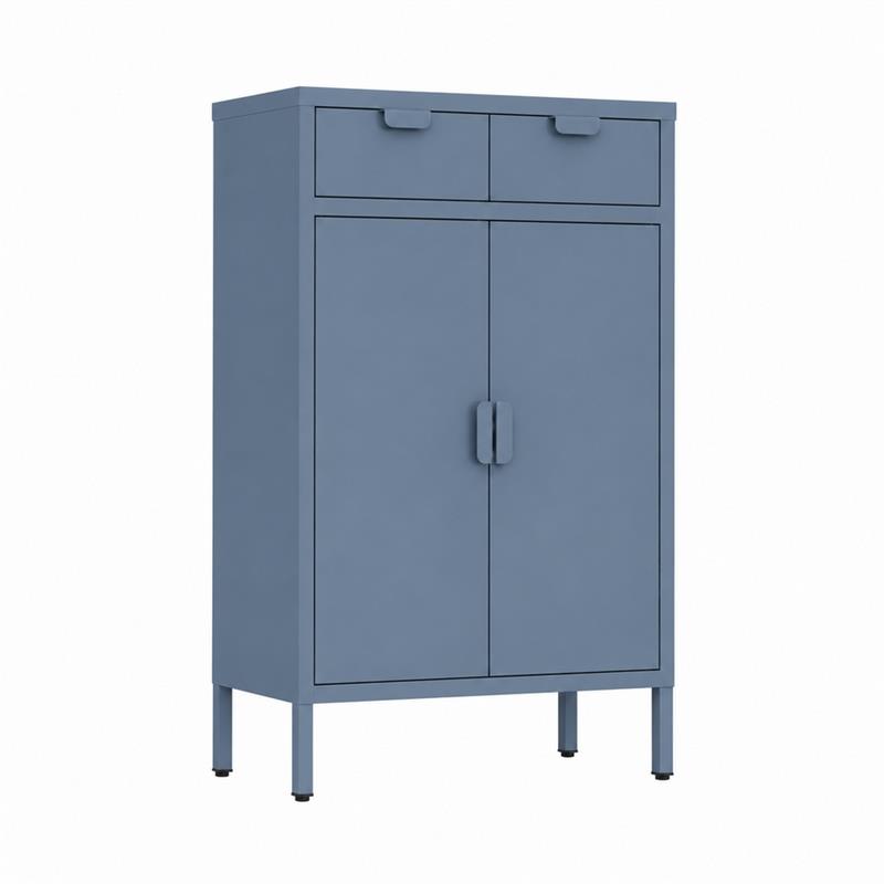 Credenza 2 ante e 2 cassetti ceruleo 70x30x90 cm - Pop