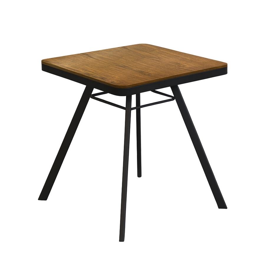 Tavolo quadrato da pranzo industrial in metallo e legno 70x70x76 cm Austin