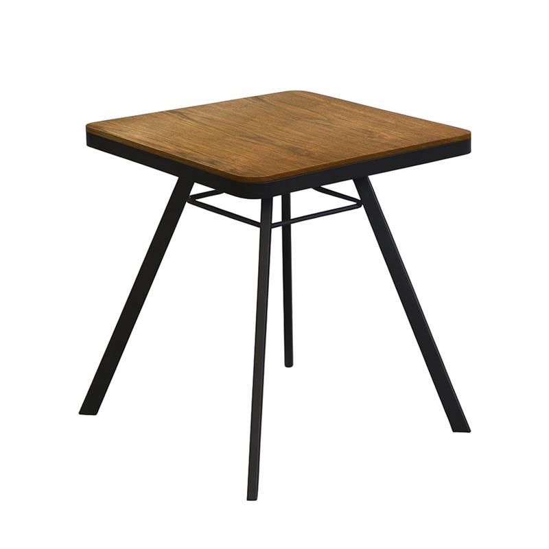 Tavolo quadrato da pranzo industrial in metallo e legno 70x70x76 cm Austin