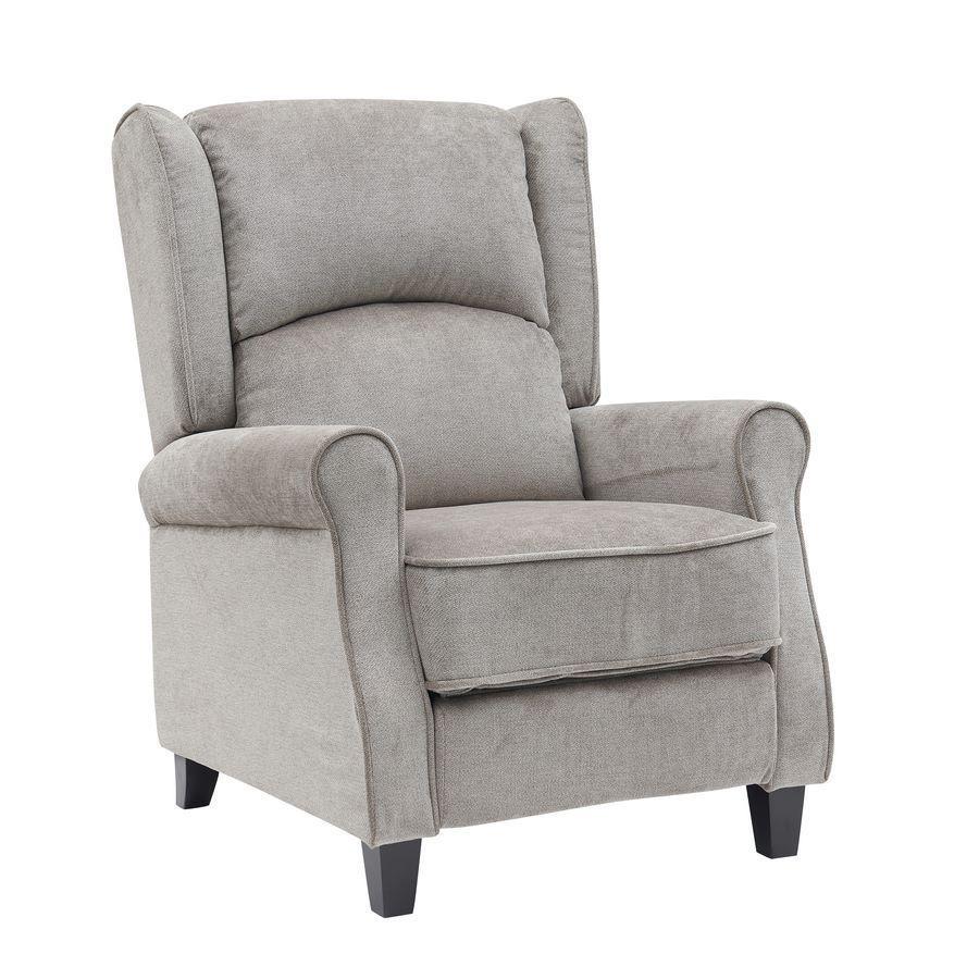 Poltrona relax push back tortora in ecopelle Lux