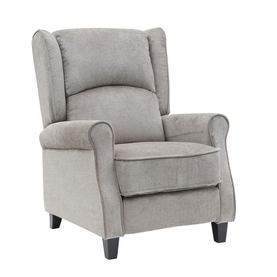 Poltrona relax push back tortora in ecopelle Lux