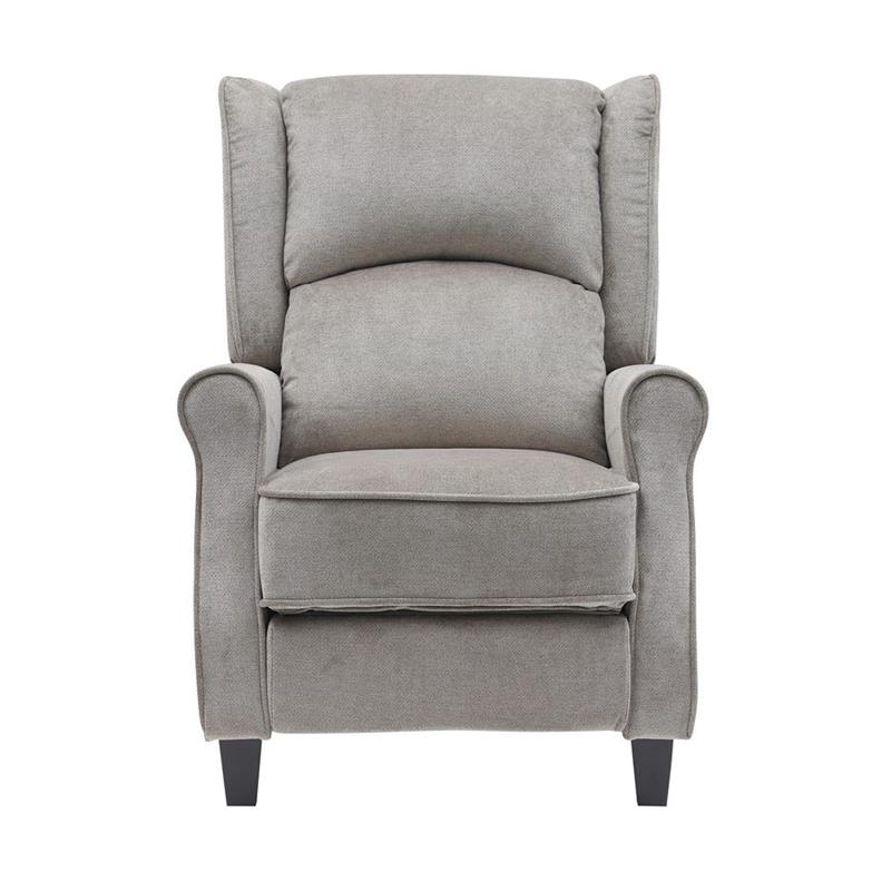 Poltrona relax push back tortora in ecopelle Lux