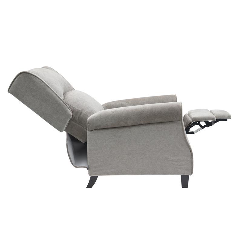 Poltrona relax push back tortora in ecopelle Lux