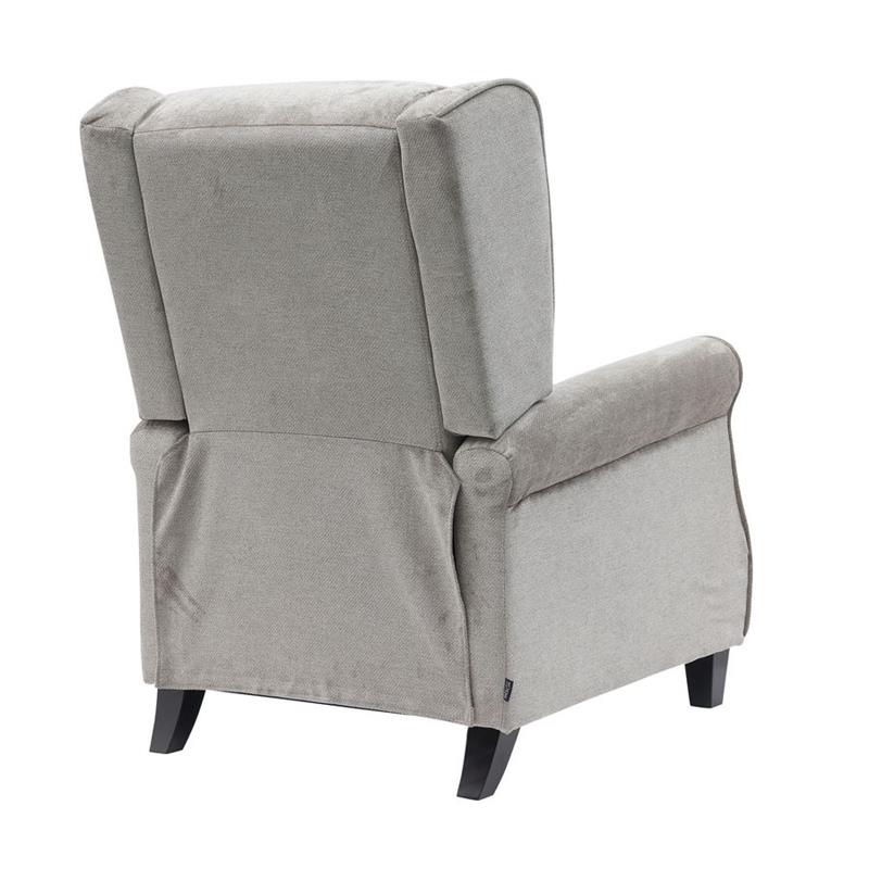 Poltrona relax push back tortora in ecopelle Lux