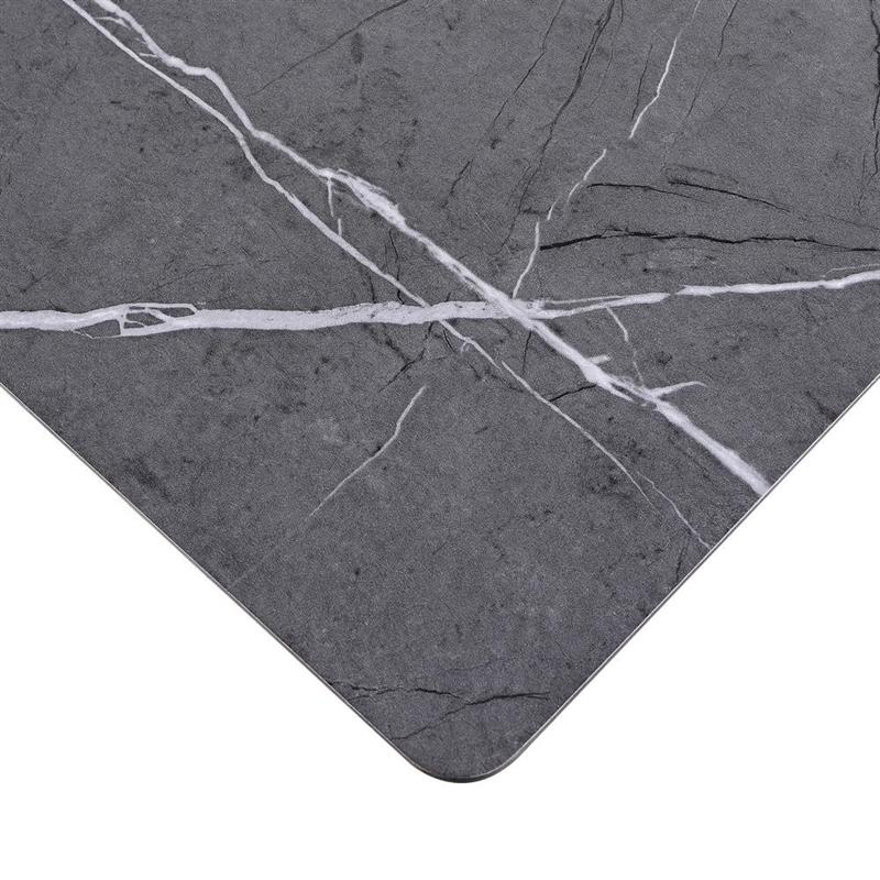 Tavolo da bar quadrato grigio scuro effetto marmo Tahlia
