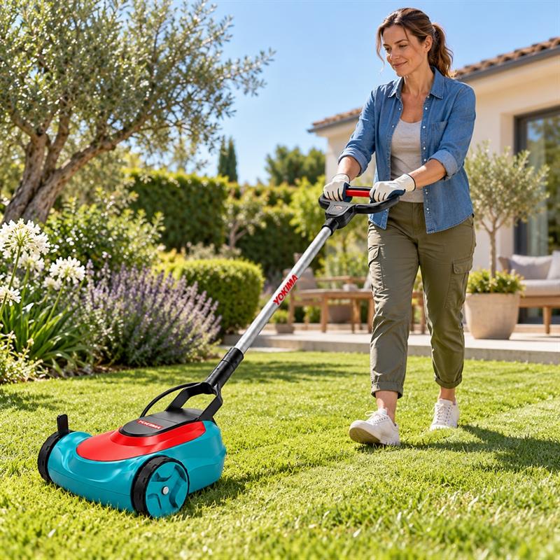 Tosaerba a batteria 800W per taglio prato