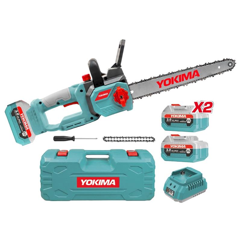 Motosega brushless 21V 2 batterie 3Ah lama 304 mm