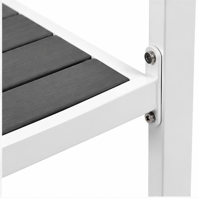 Sedia da giardino in HDPE e metallo Bianco/Grigio - Andy