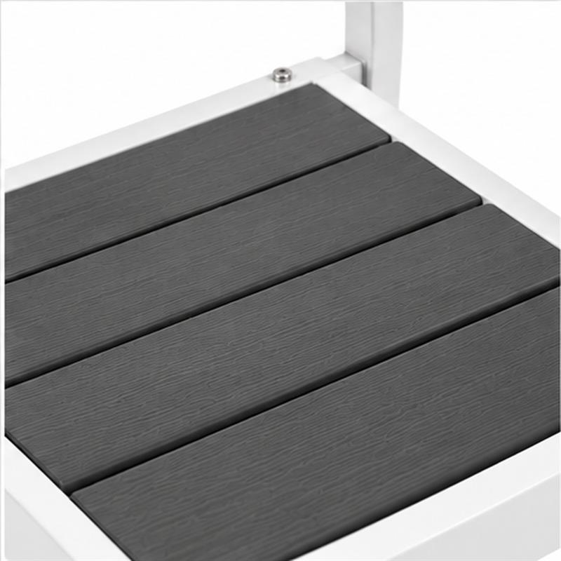 Sedia da giardino in HDPE e metallo Bianco/Grigio - Andy