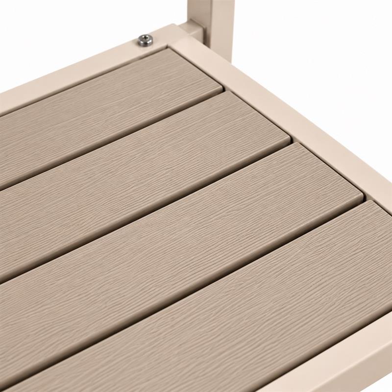 Sedia da giardino in HDPE e metallo Tortora - Andy