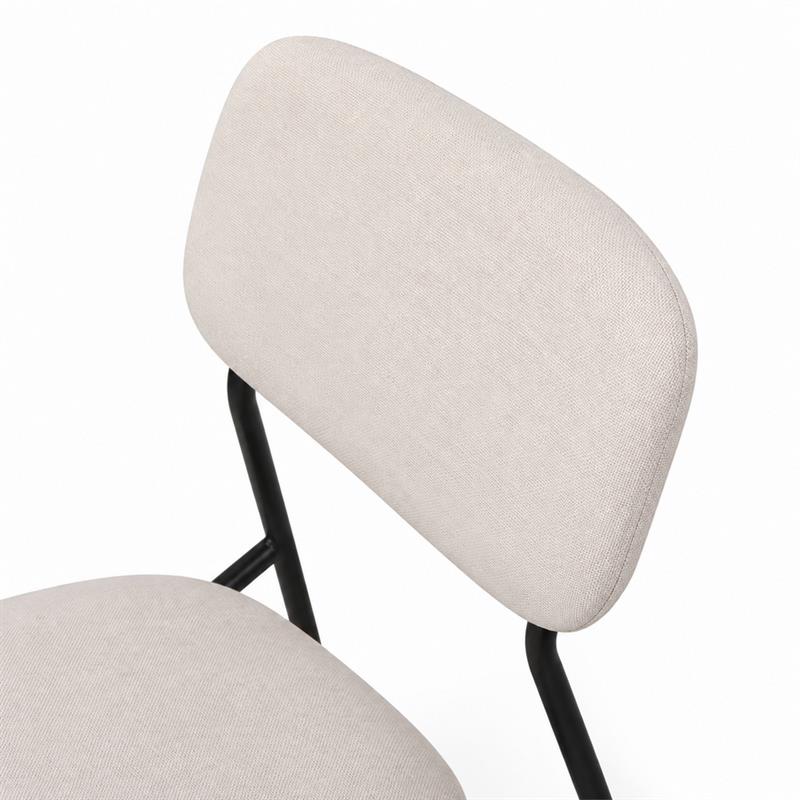 Sedia moderna in tessuto beige per cucina e soggiorno - Hani