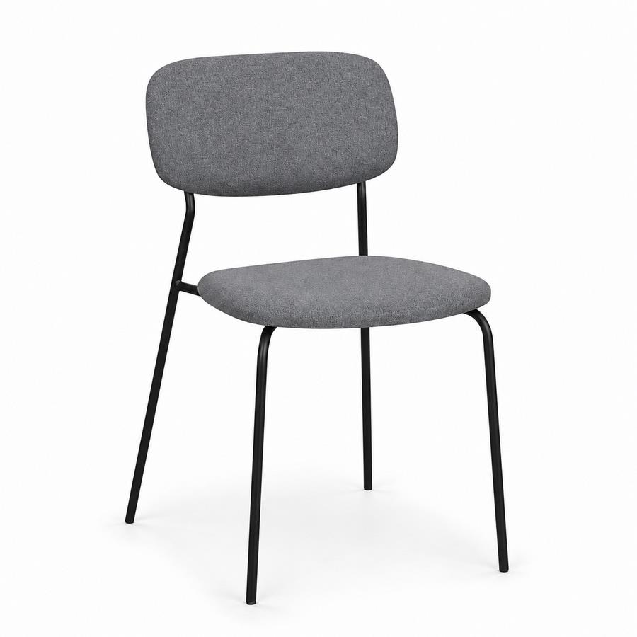Sedia moderna in tessuto grigio per cucina e soggiorno - Hani