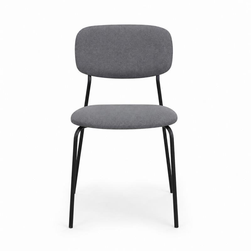 Sedia moderna in tessuto grigio per cucina e soggiorno - Hani
