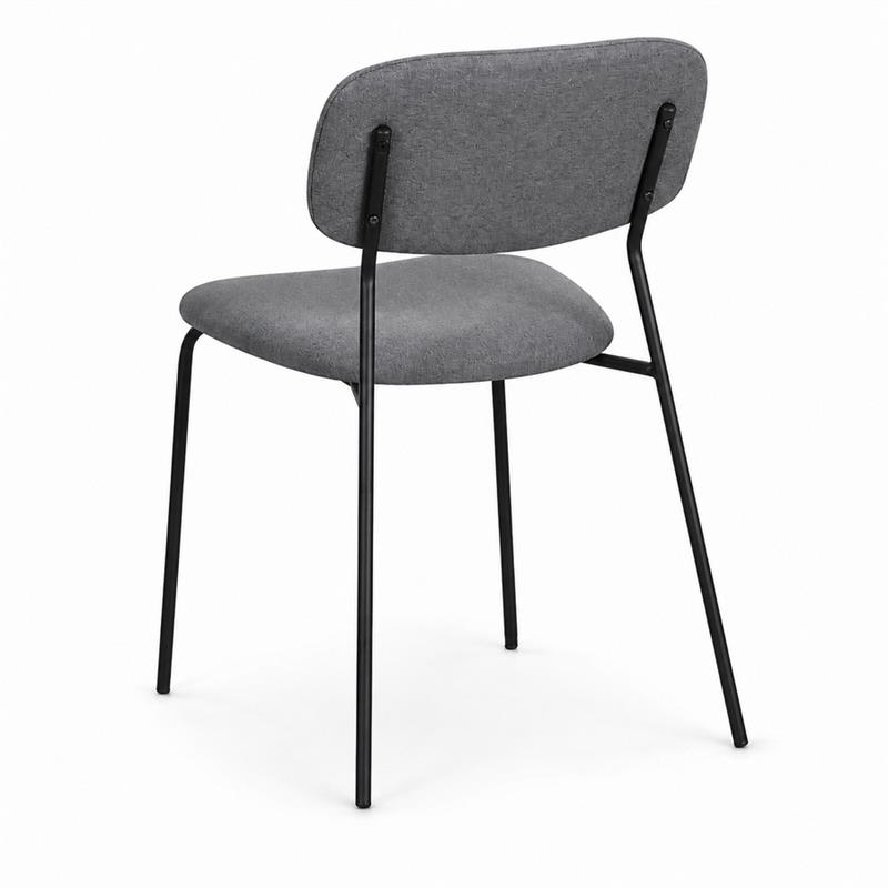 Sedia moderna in tessuto grigio per cucina e soggiorno - Hani