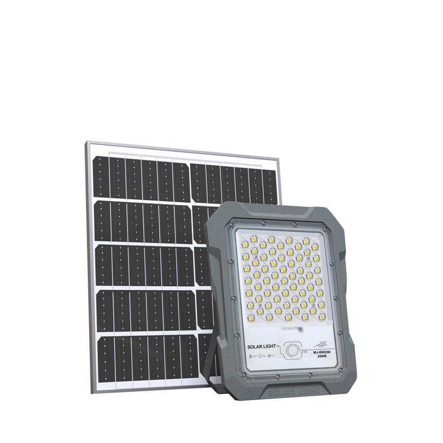 Faro solare LED 200W con pannello fotovoltaico per esterno