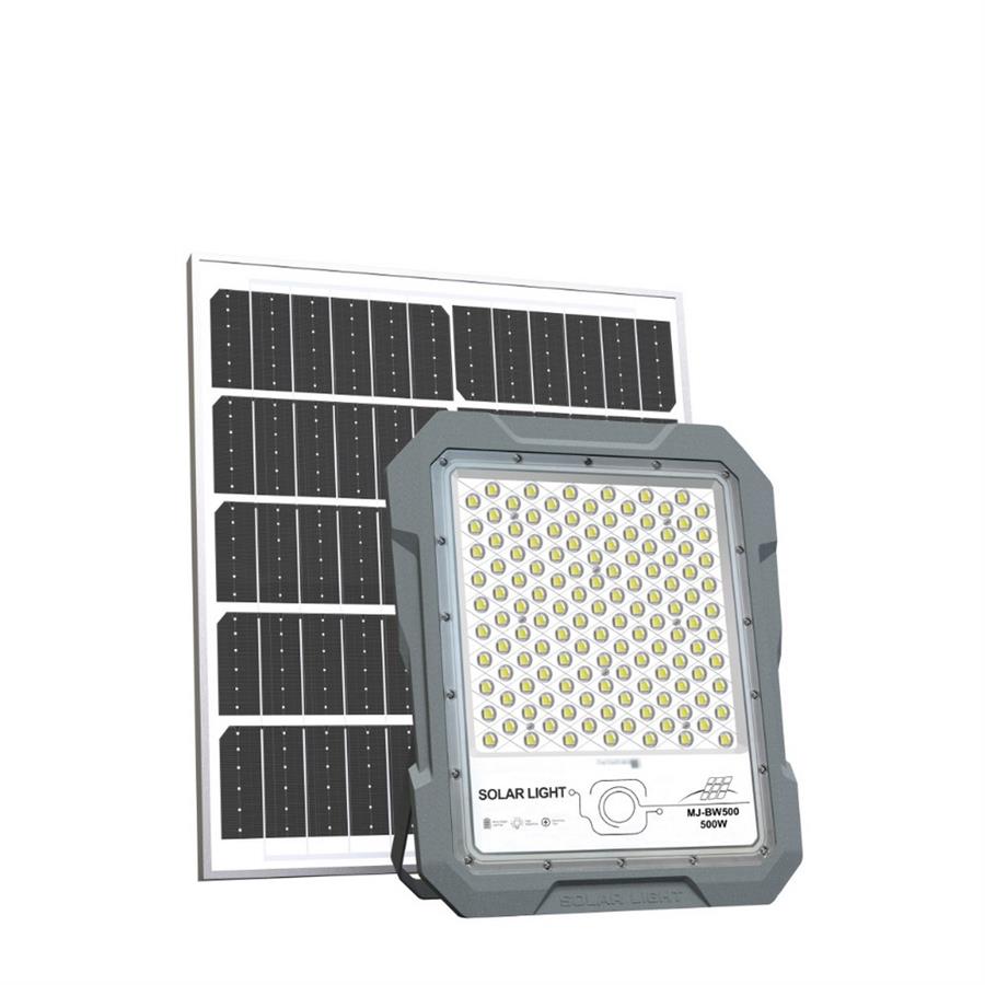 Faro solare LED 500W con pannello fotovoltaico per esterno